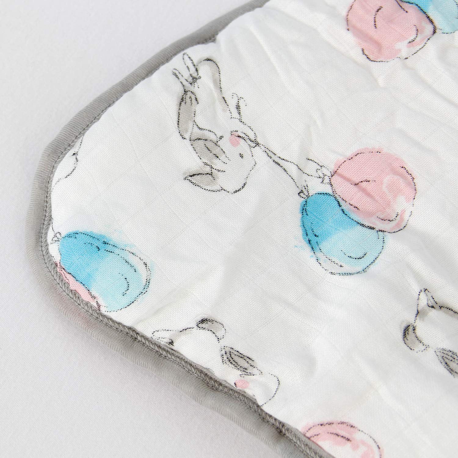 Molis & co Premium Muslin Baby Sleeping Bag and Sack, 2.5 TOG,Super Soft  and Warm Unisex Wearable Blanket, 18-36 Months. 35.8, Ideal for Winter.  Unisex Bunny and Balloons Print in Blue 