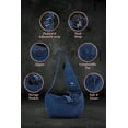 thumbnail image 5 of Noah & Paw Dog Sling Carrier for Small Medium Dogs & Puppies, Dog Carrier with Adjustable Padded Strap, Premium Denim, Insulated with Soft Breathable Fur, 3x Safety Feature, Machine Washable, 5 of 5