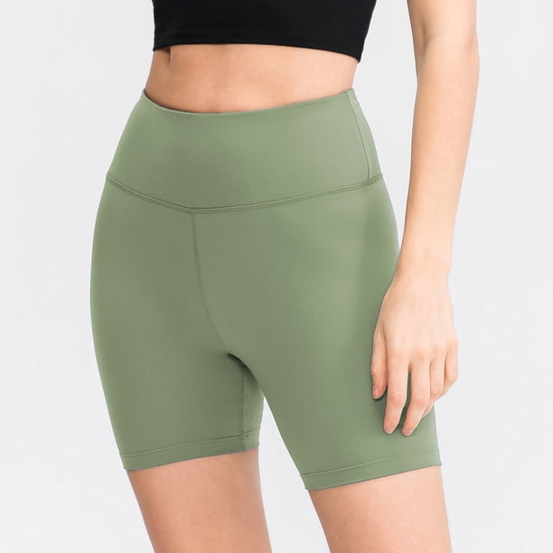 Pantalones cortos de yoga para mujer, cintura alta, control de abdomen, bolsillo trasero, pantalones Abanopi Pantalones cortos de yoga para mujer