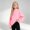Pink, variant on Girls Neck Sweatshirt Long Sleeve Loose Fit Pullover Casual Solid Color Tops Fashion Oversized Clothing for School Daily Outdoor
