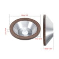 thumbnail image 3 of 100x32x20x10x3mm Cup Diamond Grinding Wheel 1000 Grit for Carbide Metal, 3 of 4