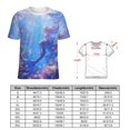 thumbnail image 2 of Mermaid Glitter Fish Scale Girls T Shirts Basic T-Shirt Short Sleeve Ladies Tee Shirt Summer Graphic Clothing, 2 of 6