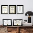 thumbnail image 2 of Americanflat 8.5x11 Picture Frame in Black - Set of 5 Frames - Displays 8.5X11" Certificates or Documents - with Plexiglass Cover, Sawtooth Hanger For Horizontal or Vertical Display, 2 of 5