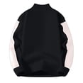 thumbnail image 4 of Men's Color Clash Sweater Three Button Pullover Thickened Warm Knit for Leisure Wear and Winter Christmas Season,Black,2XL, 4 of 4