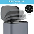 thumbnail image 2 of Arlopu 30 Liter / 8 Gallon Kitchen Trash Can, Stainless Steel Trash Can with Soft-Close Lid, Rectangular Step Garbage Bin for Bathroom / Small Space, 2 of 8
