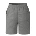 thumbnail image 5 of Havenx Beach Outfit 2 Piece for Men Short Sleeve Button Down Shirts Shorts Lapel Collar Drawstring Textured Outfit Summer Vacation Comfortable Athletic Loose Tracksuit,Dark Gray 3XL, 5 of 6