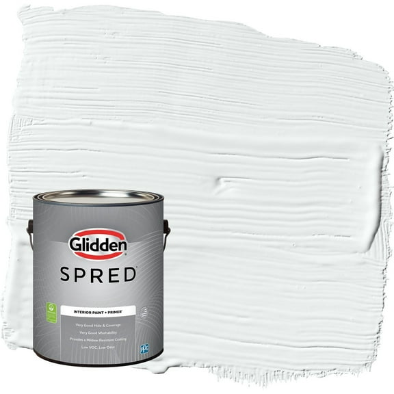 Glidden Spred Moonlit Snow / Gray Semi-Gloss Interior Paint with Primer, 1 Gallon