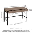 thumbnail image 5 of Evelyn&Zoe Mid-Century Modern 48" Wide Antiqued Gray Oak Home Office, 5 of 7