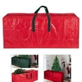 thumbnail image 4 of Bolsa de almacenamiento para árbol de Navidad de 48''-65'', árbol navideño artificial, impermeable Rojo_165x76x38cm, 4 of 9