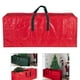 thumbnail image 4 of Bolsa grande para guardar árboles de Navidad, resistente y duradera, impermeable, apta para árboles artificiales de hasta 2,74 m (9 pies). Rojo_165x76x38cm, 4 of 9