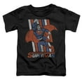 thumbnail image 2 of Superman Retro Stripes Kids T Shirt (3) for Toddler Boys and Girls, Black, 2 of 4