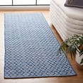 thumbnail image 2 of SAFAVIEH Montauk Corrine Geometric Cotton Runner Rug, Ivory/Blue, 2'3" x 8', 2 of 8
