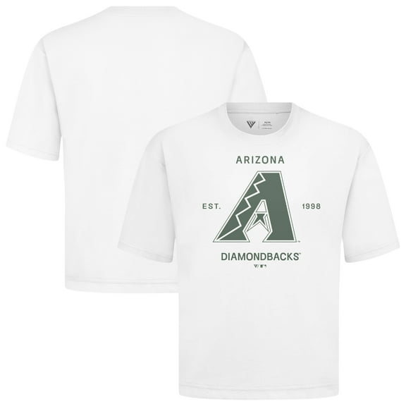 Men's Levelwear White Arizona Diamondbacks Crossway Oversized Luxe Signature Knit T-Shirt