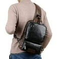 thumbnail image 3 of Mochila para hombre con puerto de carga USB, impermeable, para el hombro Negro, 3 of 9