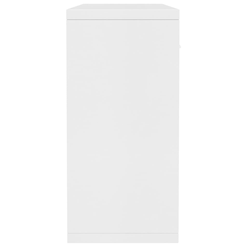 Kepooman Bathroom Cabinet, Modern Buffet Sideboard for Living Room, Storage Cabinet with Two Doors and Four Draws, White Kepooman Bathroom Cabinet, Modern Buffet Sideboard for Living Room, Storage Cabinet with Two Doors and Four Draws, White