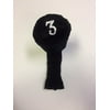 Oncourse Long Fairway Headcover #3 BLACK  Fur Top, NEW, FREE SHIP