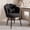 Black, variant on Romorgniz Petal Vanity Chair Small Makeup Vanity Stool Comfy Accent Chair with Bow Pillow Cute Teddy Fleece Desk Chair for Living Room, Make Up Room, Bedroom, Pink