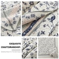 thumbnail image 5 of PANGUSHAN 100% Cotton 120"x120" Oversized California King Bedspread Coverlet Quilt Set, Cal King Quilted Bedspread Extra Large Wide Quilt, Floral XL Bed Spread Lightweight Comforter, 3pc, Navy/Pink, 5 of 13
