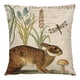 thumbnail image 3 of Juego de fundas de almohada vintage de lino con ilustraciones de animales, 4 x 45 x 45 cm, 3 of 3