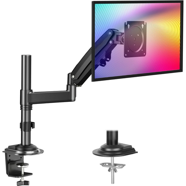 Single Monitor Mount Stand For 15 35 Inch Screens Height Adjustable Gas Spring Arm Holds Up To 26 5 Lbs Com Single Monitor Mount Stand For 15 35, Single Monitor Arm Stand