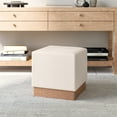 thumbnail image 6 of Seville Classics The Vineyard Collection Cork Storage Ottoman Cushioned Fabric, Padded Seat for Bedroom, Dorm, Loft, Living Room, Entryway, Hallway, Cream, 15" Cube, 6 of 6