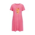 thumbnail image 5 of Teissuly Women's Oversized Short Nightgown Fashion Chest Print Short Sleeve Nightdress, 5 of 7