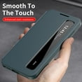 thumbnail image 3 of Kryonix for Samsung Galaxy S26 Ultra Smart Wallet Phone Case, Protective Cover with Smart Small Screen View, Finger Tap Control, Slim Design, Card Holder Pocket, PU Leather Flip Cover, Green, 3 of 8