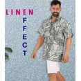 thumbnail image 2 of LA LEELA Men's Hawaiian Shirts Short Sleeve Summer Party Vacation Fashion Holidays Beach Stylish Button Down Shirt For Men XXL Geometric, Black, 2 of 6