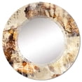 thumbnail image 3 of DESIGN ART Designart 'Brown Orange And Grey Grunge Pattern' Printed Patterned Wall Mirror 24in.x36in., 3 of 5