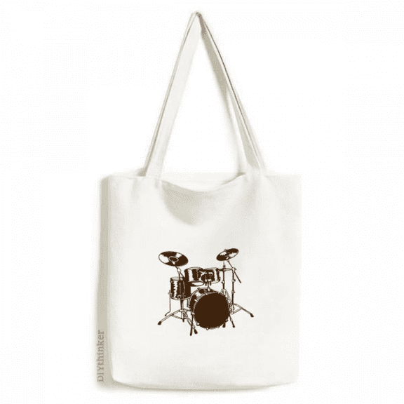 Drums Music Classical Instrument Tote Canvas Bag Shopping Satchel Casual Handbag