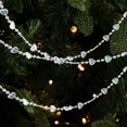 thumbnail image 4 of dajkiuy 16.4FT Clear Crystal Bead Garland for Christmas Tree Decorations, Plastic Beaded String Strands Chain Ornament for Christmas Wedding Halloween Party Decoration, 4 of 6