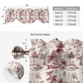 thumbnail image 6 of Red Garden Vintage Tie Up Valance Curtains for Windows, Kitchen Curtains Window Treatments, Modern Art Building Boat Tree Short Window Shades Valances for Bedroom Bathroom Cafe 42"x18", 6 of 8