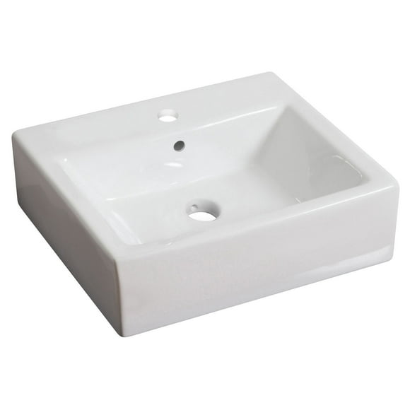 American Imaginations 21-in. W Vessel White AI-133