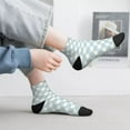 thumbnail image 2 of Rocae Daisy Plaid Blue for Premium Adult Socks,Comfortable, Breathable, and Durable Socks, Perfect for Everyday Wear, 2 of 7