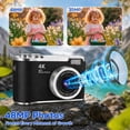 thumbnail image 3 of 4K Kids Camera, 2.4" Flip Screen, 32GB SD Card, Compact Digital Camera for Teens & Beginners, Black, 3 of 10