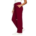thumbnail image 4 of QIYAGBSA Scrub Pants for Women Soft Stretch Drawstring Elastic Waist Multi Cargo Thigh Pockets Work Uniform Long Shifts Daily Duty Easy Move, 4 of 8
