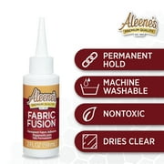 Aleenes Fabric Fusion Needlenose 2 fl oz, Dries Clear, Permanent Adhesive Glue 0.19 lb. Dries in 30 Minutes