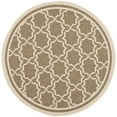 thumbnail image 5 of SAFAVIEH Courtyard Allison Oriental Indoor/Outdoor Area Rug, Brown/Bone, 6'7" x 6'7" Round, 5 of 10