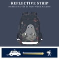 thumbnail image 5 of FORMRS Unisex School Backpack 17" Student Travel Bag with Laptop Compartment, Happy Ghost, 5 of 7