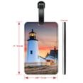 thumbnail image 2 of Lighthouse at Sunset - Luggage ID Tags / Suitcase Identification Cards - Set of 2, 2 of 5