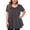 Gray, variant on MANER Women's Plus Size Tops Short Sleeve Flowy Shirts Casual Blouses Tunic Tops L-4XL Gray 4X-Large