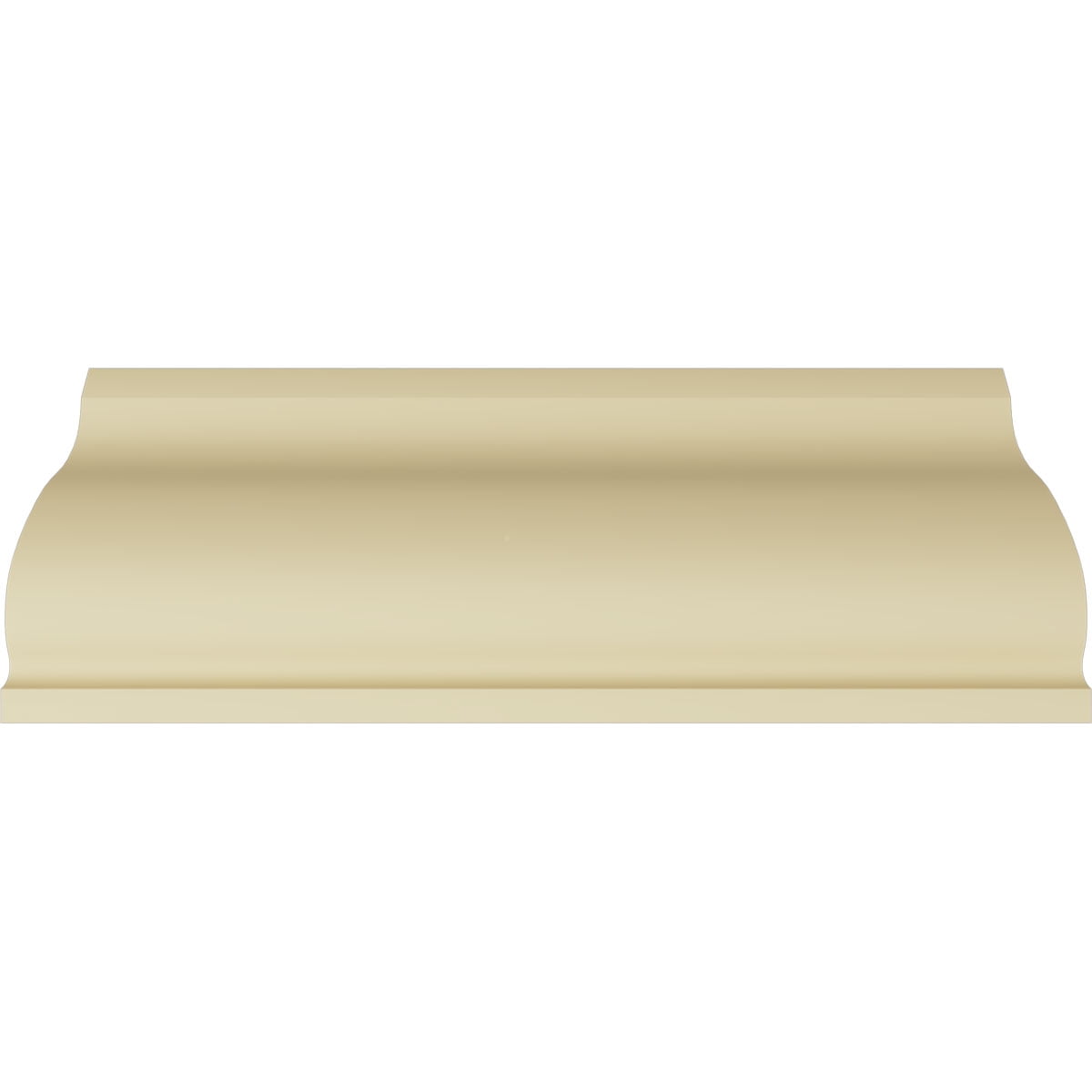 8 3/4"H x 7"P x 11 1/4"F x 94 1/2"L Medea Beaded Crown Moulding
