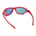 thumbnail image 4 of Womens 90s Sport Fashion Triangular Shape Wrap Plastic Sunglasses Red - Orange Mirror, 4 of 4