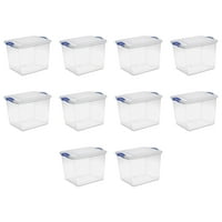Sterilite 27 Qt. Latch Box Stadium Blue Set of 10