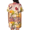thumbnail image 3 of Kdxio Fall Colorful Print Pajamas Sets for Women Short-Sleeved Pjs with Lounge Shorts Two Piece Sleepwear S-4XL, 3 of 8