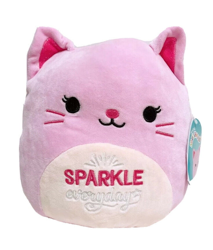 Squishmallow Cat 8” Pink Plush Cat Soft Kellytoy Squishmallows New With Tags 