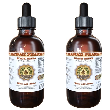 Black Henna (True Indigofera tinctoria) Tincture, Powder Liquid Extract, True Indigo, Herbal Supplement 2x4 oz
