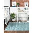 thumbnail image 2 of Rugs.com Moroccan Trellis Collection Rug – 8' x 10' Aqua Blue Medium Rug Perfect For Living Rooms, Large Dining Rooms, Open Floorplans, 2 of 7