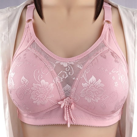 

LEEy-world Bras for Women Women Full Cup Thin Underwear Bra Plus Size Wireless Adjustable Lace Bra Large Lize Lace Bras Pink