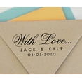 thumbnail image 4 of Printtoo Personalized Blue Self Inking With Love Stamp Custom Wedding Favor Rubber Stamper-58 x 22 mm, 4 of 6